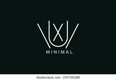 WU or UW Abstract initial monogram letter alphabet logo