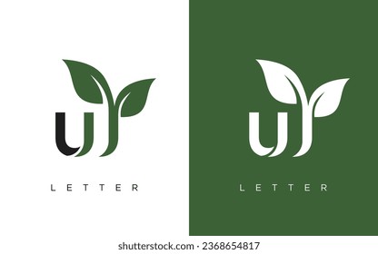 WU or UW letter logo concept isolated on white background.