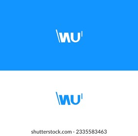 WU, UW letter modern branding logo