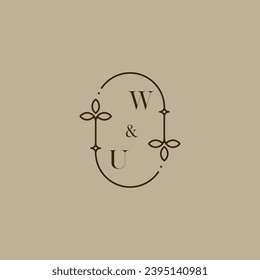 Logotipo inicial de la boda de la UEM en un diseño profesional de alta calidad que se imprimirá en cualquier medio impreso