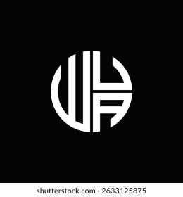 WUA logo WUA icon WUA monogram WUA letter minimalist Circle flat Unique modern abstract logo design.
