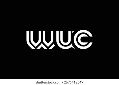 WUC Creative Unique Modern Letter Logo Design. Elegant Monogram Logo Design with Decorative Elements and Typography