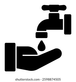 Wudhu icon solid style transparent