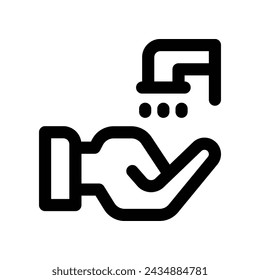 Wudhu-Symbol. Vektor-Linie-Symbol für Ihre Website, Handy, Präsentation und Logo-Design.