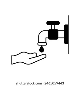 wudhu icon with white background vector stock illustration