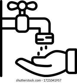 Wudu Concept, Islamisches Verfahren zur Reinigung von Teilen des Körpers, Vektorsymbol-Design, Ramazan Kareem und Islamische Symbole auf weißem Hintergrund,