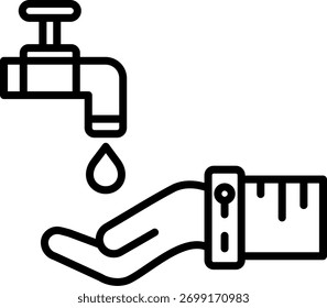 Wudu Line vector Icon Design
