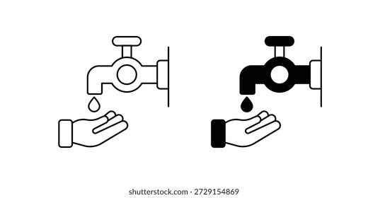 Icono de conjunto de Wudu con Vector de fondo blanco