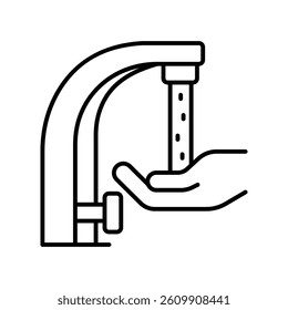 Wudu  vector outline icon. EPS 10 file