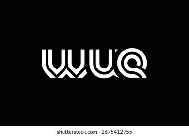 WUE Creative Diseño de Logo de Letra Moderna Única. Diseño elegante del logotipo del monograma con los Elementos decorativos y la tipografía