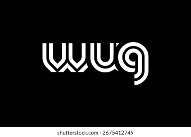 WUG Creative Unique Modern Letter Logo Design. Elegantes Monogramm-Logo-Design mit dekorativen Elementen und Typografie