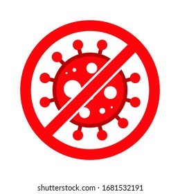 Wuhan Corona Virus, Covid-19, nCOV, MERS-CoV Novel Coronavirus Stopp, Block, Anti-Stamp. Rote Vektorillustration 2019-2020. Warnzeichen, Schutzsymbol, Risikozonenaufkleber. Chinesische Lungenentzündung Covid19