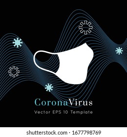 Wuhan corona virus design template. Medical  handdrawn vector illustration made in flat doodle style.Pandemic risk concept.