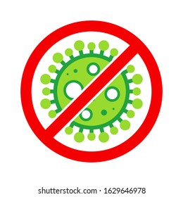 Wuhan Corona Virus, nCOV, MERS-CoV Middle East Respiratory Syndrome Coronavirus Stop, Block, Anti Stamp. Vector 2019-2020. Warning Sign, Protection Symbol, Risk Zone. Chinese Deadly Pneumonia Disease