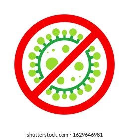 Wuhan Corona Virus, nCOV, MERS-CoV Middle East Respiratory Syndrome Coronavirus Stop, Block, Anti Stamp. Vector 2019-2020. Warning Sign, Protection Symbol, Risk Zone. Chinese Deadly Pneumonia Disease