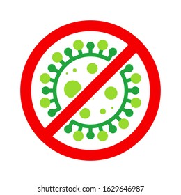 Wuhan Corona Virus, nCOV, MERS-CoV Middle East Respiratory Syndrome Coronavirus Stop, Block, Anti Stamp. Vector 2019-2020. Warning Sign, Protection Symbol, Risk Zone. Chinese Deadly Pneumonia Disease