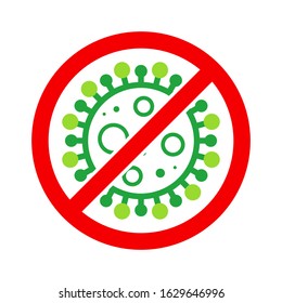 Wuhan Corona Virus, nCOV, MERS-CoV Middle East Respiratory Syndrome Coronavirus Stop, Block, Anti Stamp. Vector 2019-2020. Warning Sign, Protection Symbol, Risk Zone. Chinese Deadly Pneumonia Disease