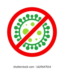 Wuhan Corona Virus, nCOV, MERS-CoV Middle East Respiratory Syndrome Coronavirus Stop, Block, Anti Stamp. Vector 2019-2020. Warning Sign, Protection Symbol, Risk Zone. Chinese Deadly Pneumonia Disease