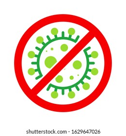 Wuhan Corona Virus, nCOV, MERS-CoV Middle East Respiratory Syndrome Coronavirus Stop, Block, Anti Stamp. Vector 2019-2020. Warning Sign, Protection Symbol, Risk Zone. Chinese Deadly Pneumonia Disease