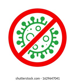 Wuhan Corona Virus, nCOV, MERS-CoV Middle East Respiratory Syndrome Coronavirus Stop, Block, Anti Stamp. Vector 2019-2020. Warning Sign, Protection Symbol, Risk Zone. Chinese Deadly Pneumonia Disease