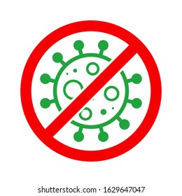 Wuhan Corona Virus, nCOV, MERS-CoV Middle East Respiratory Syndrome Coronavirus Stop, Block, Anti Stamp. Vector 2019-2020. Warning Sign, Protection Symbol, Risk Zone. Chinese Deadly Pneumonia Disease