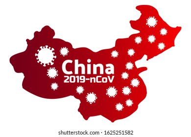 Wuhan coronavirus 2019-nCoV concept. Chinese virus. Template for background, banner, poster with text inscription. Vector EPS10 illustration