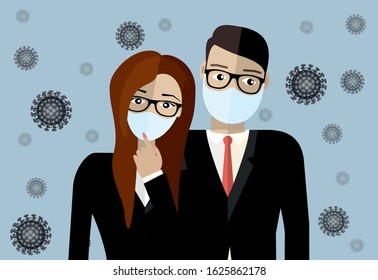 Wuhan coronavirus 2019-nCoV concept.Dangerous chinese nCoV coronavirus, SARS pandemic risk alert. Chinese virus. Vector illustration