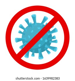 Wuhan coronavirus 2019-nCoV isolated on white background. Blue virus bacteria. Dangerous chinese nCoV coronavirus. Vector illustration for any design.