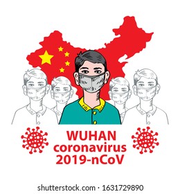 Wuhan coronavirus 2019-nCoV poster concept.