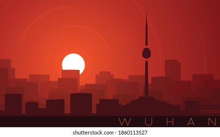 Wuhan Low Sun Skyline Scene