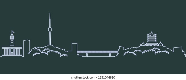 Wuhan Single Line Skyline