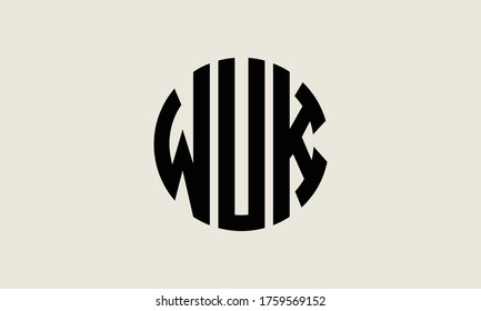 Plantilla de logotipo de marca vectorial de la letra monográfica del círculo del Reino Unido