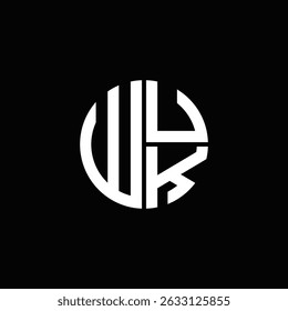 WUK logo WUK icon WUK monogram WUK letter minimalist Circle flat Unique modern abstract logo design.
