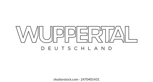 Wuppertal Deutschland, modern and creative vector illustration design featuring the city of Germany 