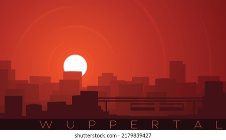 Wuppertal Low Sun Skyline Scene