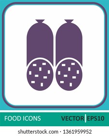 Wurst, sausage. Vector Icon. Simple vector illustration for graphic and web design.