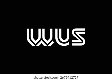 WUS Creative Unique Modern Letter Logo Design. Elegant Monogram Logo Design with Decorative Elements and Typography