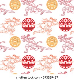 wushu girls pattern
