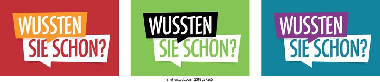 Wussten Sie schon?, Did you know in German