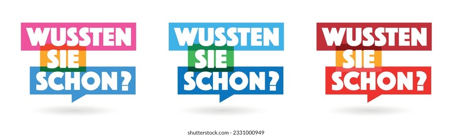 Wussten Sie schon, Did you know? in German