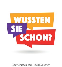 Wussten Sie schon, Did you know? in German