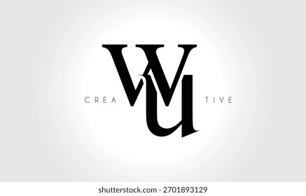 WUwu Elegant Serif Monogram Logo – Luxury Lowercase Typographic Lettermark for Modern Branding