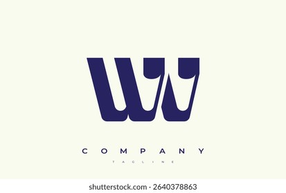 WV Abstract Geometric Logo Design. Modern and elegant logo design with simplistic typography elements, showcasing branding excellence.