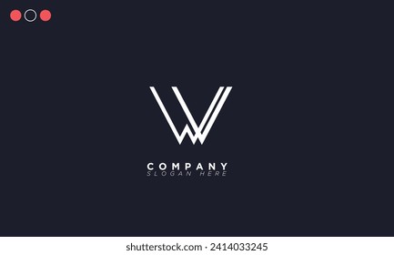 WV Alphabet letters Initials Monogram logo VW, W and V