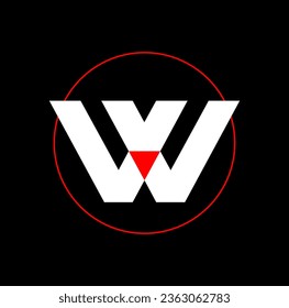 WV brand name typography monogram.