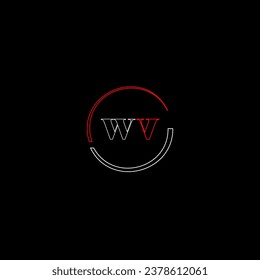 plantilla de diseño de logotipo de letras modernas creativas para WV