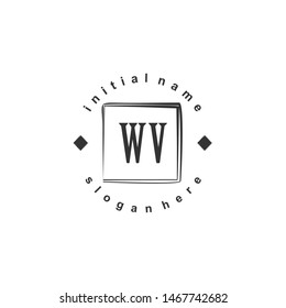 WV Initial beauty monogram logo vector
