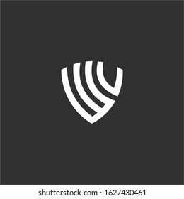 WV initial letter logo design template vector.
