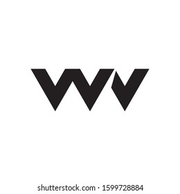 WV initial letter logo template vector icon design