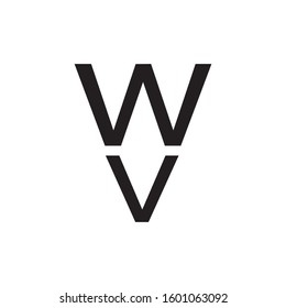 WV initial letter logo template vector icon design